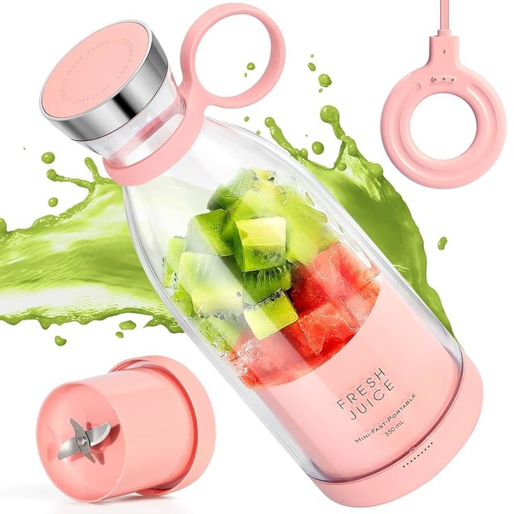 Portable Mini Juicer Blender Rechargeable USB | Fresh Juice Maker Bottle Pakistan