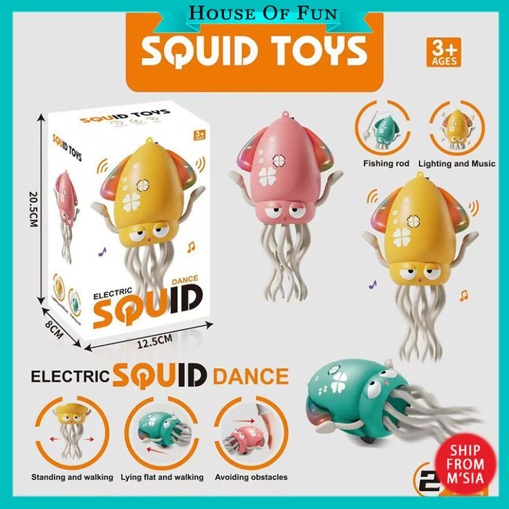 Crawling Octopus Toy – LED Lights Music USB Rechargeable