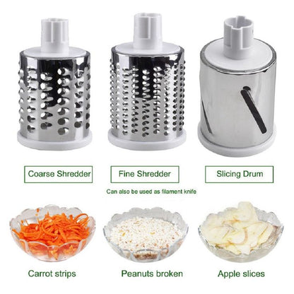 Drum Cutter Vegetable Slicer – Manual Multi-Blade Kitchen Cutter for Fruits & Vegetables