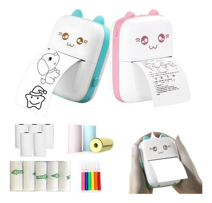 Meow Pocket Printer – Wireless Mini Thermal Printer with Paper Roll for Android & iOS