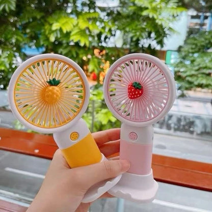 Mini Handy Fruit Fan – Portable USB Rechargeable Cooling Fan