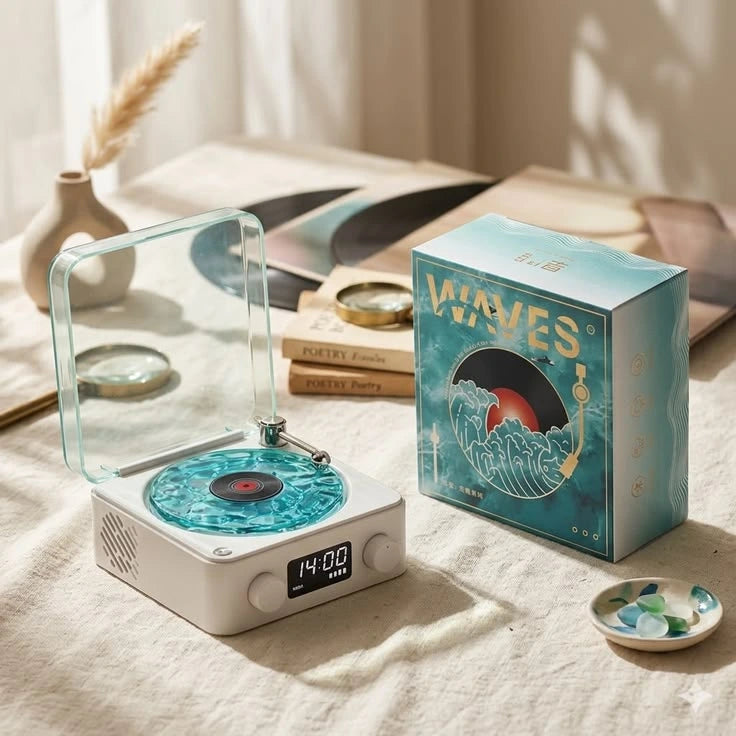 Waves Bluetooth Speaker – Rechargeable with Water Ripple Lamp