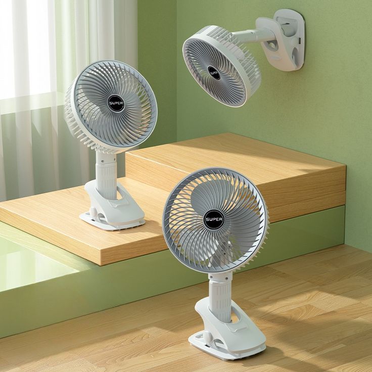 Portable Mini Clip Fan – USB Rechargeable Desk Fan
