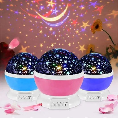 360° Rotating LED Star Lamp – Starry Sky Projector Night Light for Home & Kids
