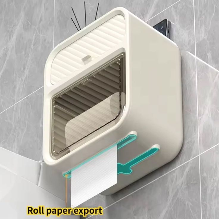 Punch-Free Wall Mounted Tissue Holder – Bathroom Storage Drawer