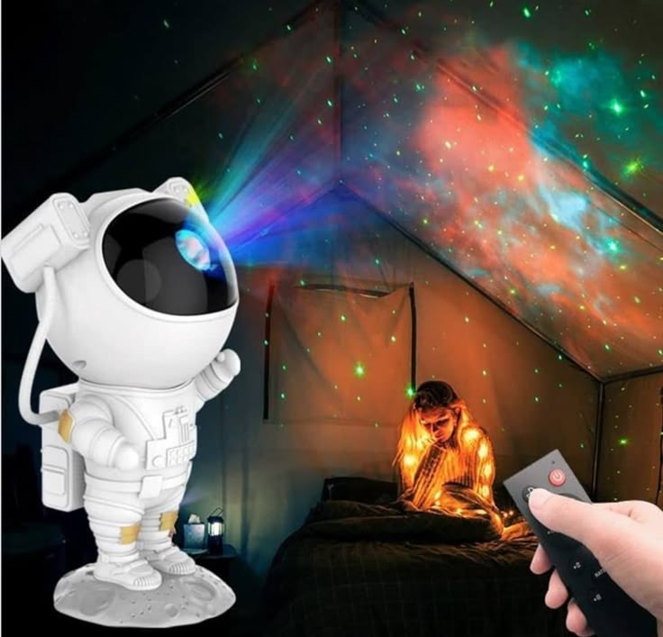 Astronaut Galaxy Projector – Star Night Light with Remote