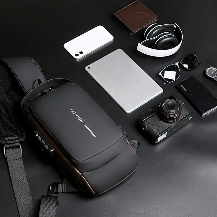 Anti-Theft Waterproof Sling Bag with USB Charging & Combination Lock