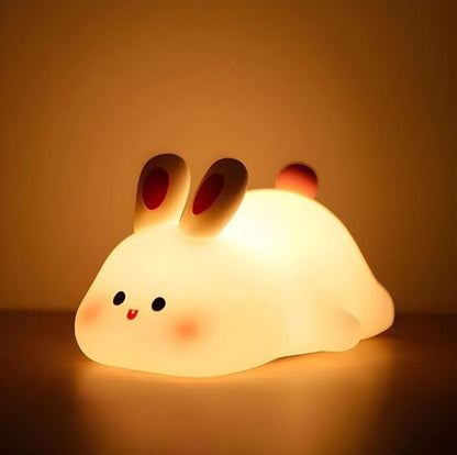 Silicone Rabbit Lamp – Cute LED Night Light for Kids