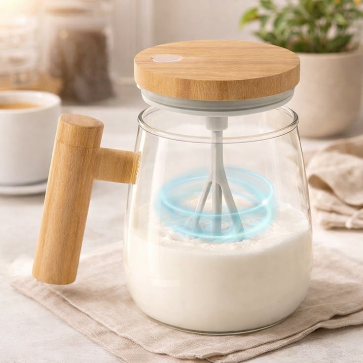 Coffee Mixing Mug – Self-Stirring Electric Cup with Lid