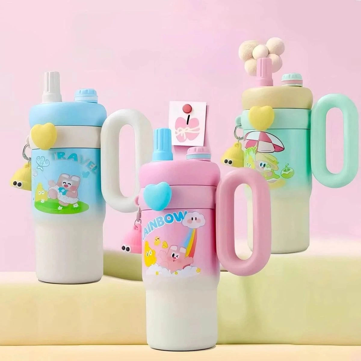 Kids Rainbow Tumbler 850ML – Colorful Water Bottle