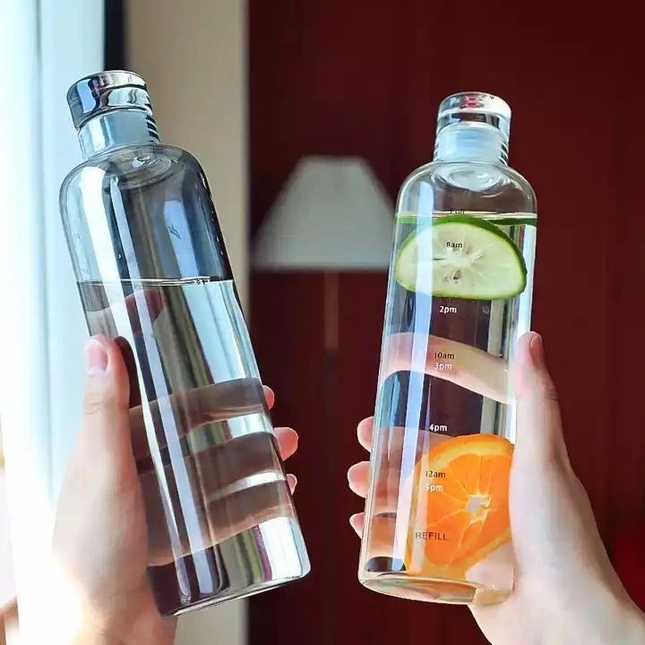 Leakproof transparent gradient water cup showing color fade design for daily hydration