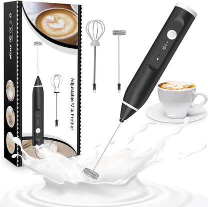 Rechargeable 2-in-1 Coffee & Egg Beater – USB Milk Frother