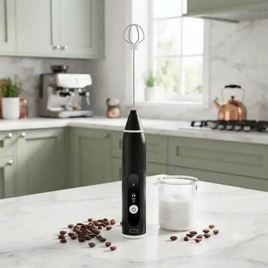 Rechargeable 2-in-1 Coffee & Egg Beater – USB Milk Frother