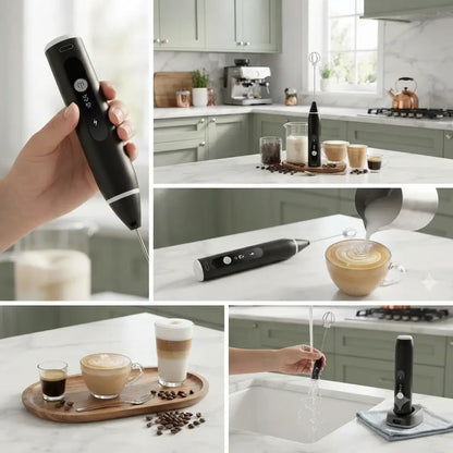 Rechargeable 2-in-1 Coffee & Egg Beater – USB Milk Frother