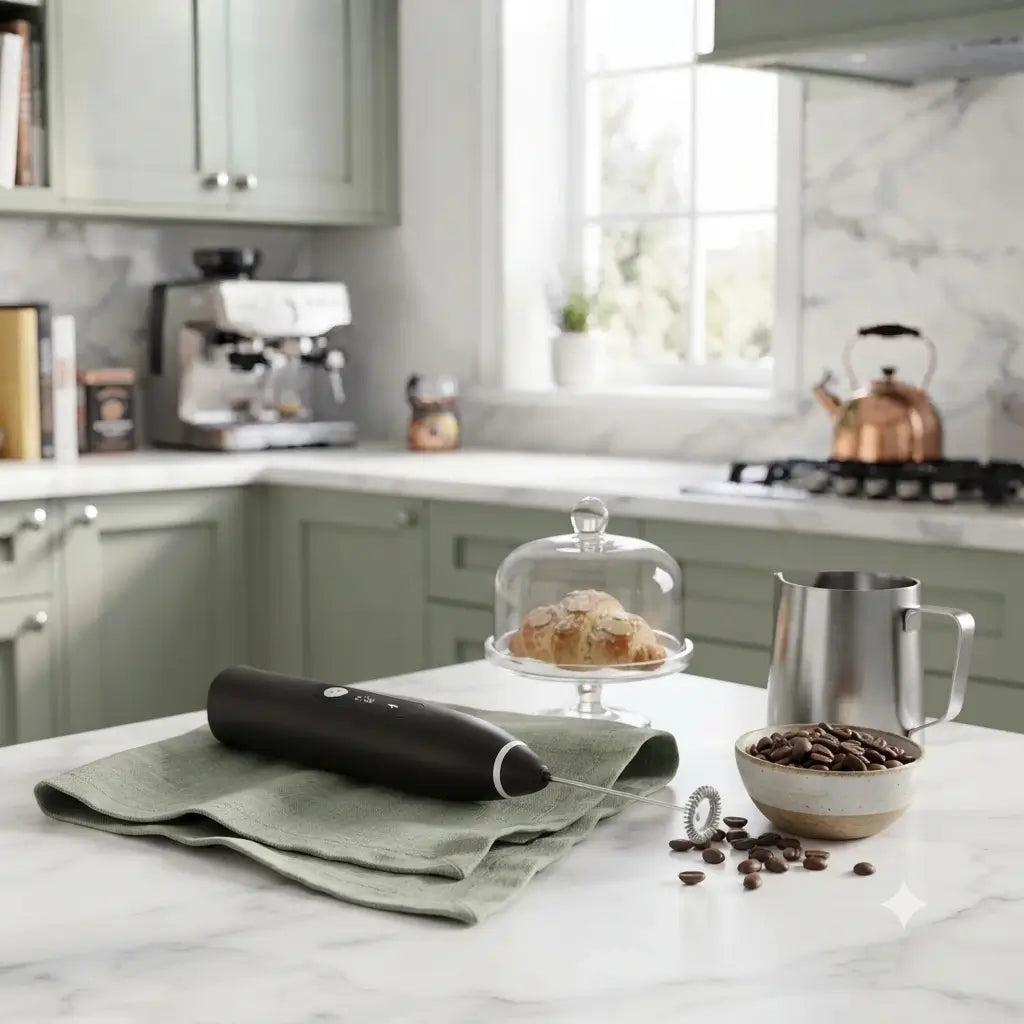 Rechargeable 2-in-1 Coffee & Egg Beater – USB Milk Frother