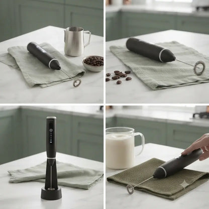 Rechargeable 2-in-1 Coffee & Egg Beater – USB Milk Frother