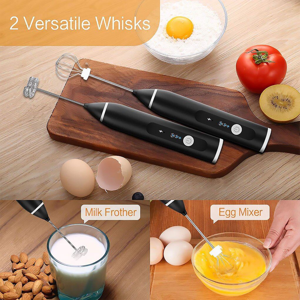 Rechargeable 2-in-1 Coffee & Egg Beater – USB Milk Frother