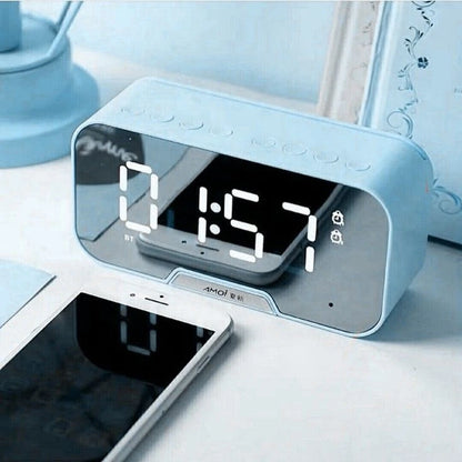 Rechargeable Digital Alarm Clock with Speaker – LED Display