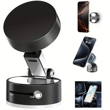Car Magnetic Mobile Holder – 360° Rotating Dashboard & Air Vent Phone Mount