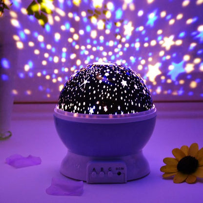 360° Rotating LED Star Lamp – Starry Sky Projector Night Light for Home & Kids