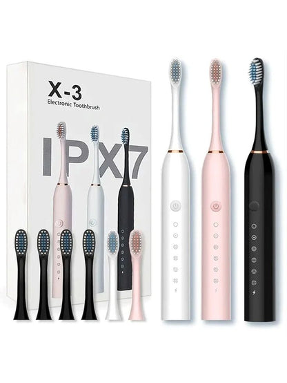 USB Rechargeable Sonic Electric Toothbrush IPX7 Waterproof