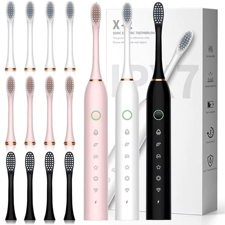 Waterproof sonic toothbrush with smart timer pressure sensor for plaque removal Pakistan