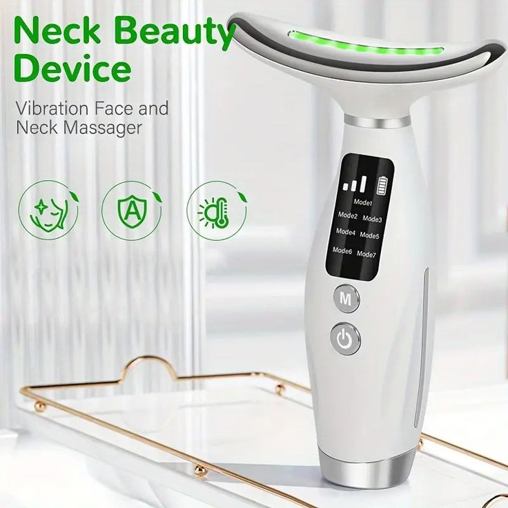 Neck Wrinkle Massage Device – 7 Light Modes Anti-Aging Tool