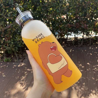 Panda Bear Water Bottle with Straw – Cute Kids Water Bottle Pakistan