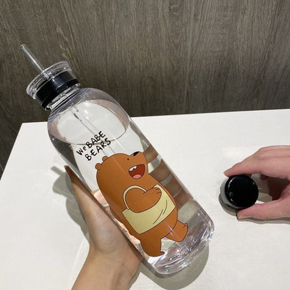 Panda Bear Water Bottle with Straw – Cute Kids Water Bottle Pakistan