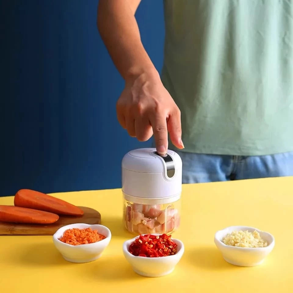 Rechargeable Mini Chopper – Portable Electric Food Chopper for Vegetables, Garlic & Meat