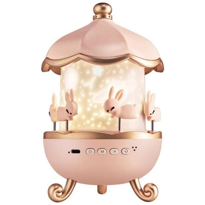 Bunny Carousel Night Projector – Kids LED Star Light Lamp