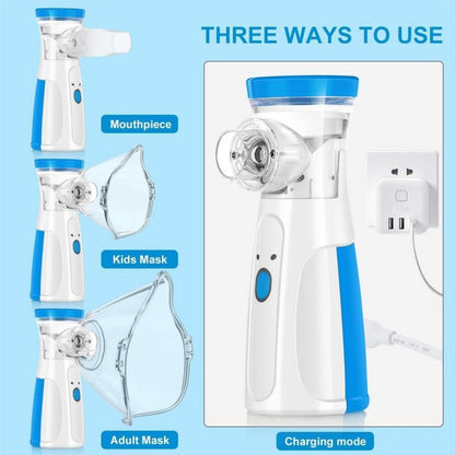 Portable Mesh Nebulizer – USB Rechargeable Quiet Inhaler for Adults & Kids