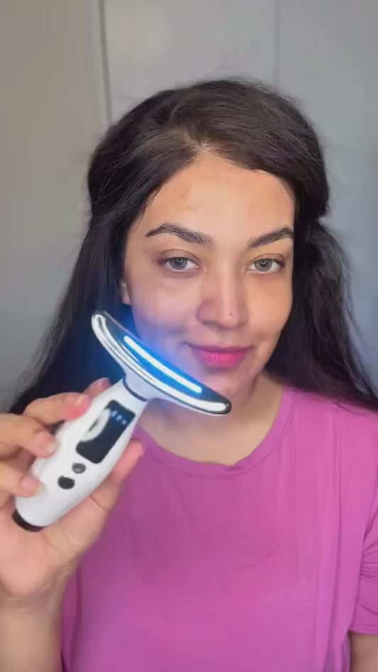 Neck Wrinkle Massage Device – 7 Light Modes Anti-Aging Tool