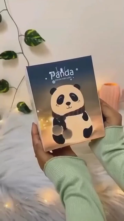 Cute Panda Silicone Night Light – Touch Control USB Rechargeable Nursery Lamp
