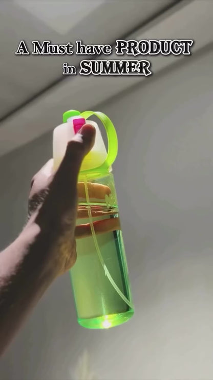 600ML Portable Misting Water Bottle – 2-in-1 Spray Bottle
