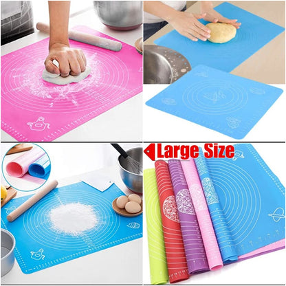 Silicone Kitchen Kneading Dough Baking Mat (Small Size) – Non-Stick Reusable Pastry & Rolling Mat